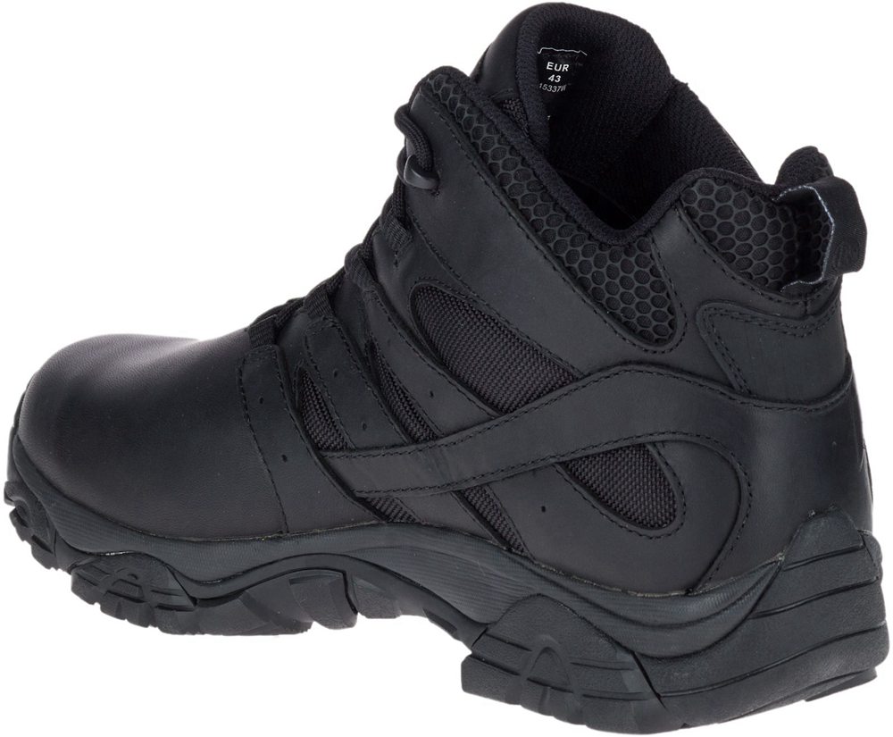 Merrell Boots Black - Moab 2 Mid Tactical Response Waterproof - Mens 52XMWLNRQ